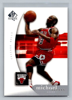 #ad 2005 06 SP Authentic #12 Michael Jordan HOF Chicago Bulls Basketball Card Mint $4.95