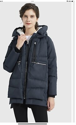 #ad Orolay NAVY Women#x27;s Thickened Down Jacket Warm Stylish Affordable Size XL $74.99