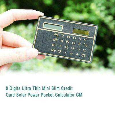 Digits Ultra Mini Slim Credit Card Size Solar Power Calculator Small Pocket $1.86