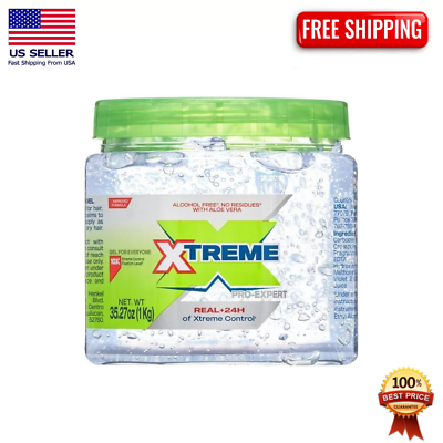 #ad Xtreme Pro Expert Hair Styling Gel Unisex 35.27 oz Jumbo Clear Jar $6.99