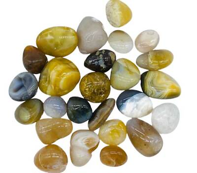 #ad Natural Agate 1 lb Mixed Tumbled Gemstones Exact Size Count Appearances Vary $31.99