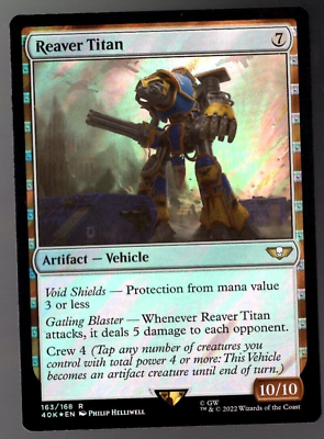 #ad Reaver Titan 163 168 Rare Surge Foil Warhammer 40K MTG NM $6.99