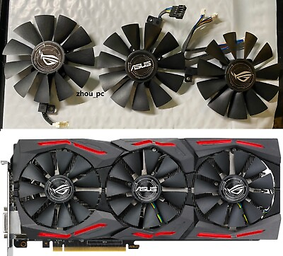 #ad #ad GPU Replacement cooler Fan For ASUS ROG STRIX GTX 1080ti 1080 1070ti 1060 RX 580 $9.99