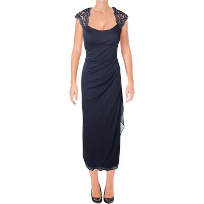#ad X by Xscape Womens Metallic Lace Trim Evening Formal Dress Gown BHFO 2335 $51.60