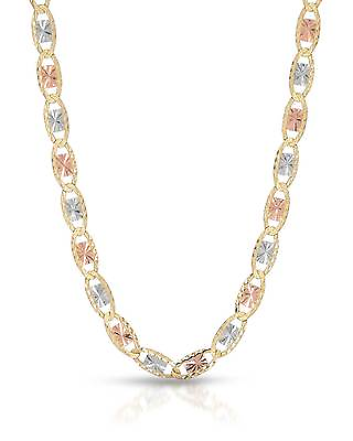 #ad New MCS Jewelry 14K Three Tone Yellow Gold White Gold Rose Gold Necklace 16quot; 24quot; $275.55