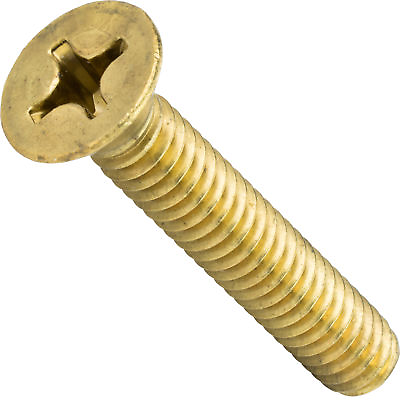 #ad 8 32 Flat Head Countersink Machine Screws Solid Brass Phillips Drive All Lengths $46.55