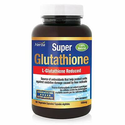 #ad Herba Glutathione Supplement 500 mg 60 Vegetable Capsules C $139.97