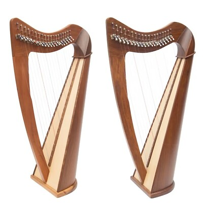 #ad 19 String Claddagh Harp Round back Irish Lever Harp Round back Irish Harps $230.00