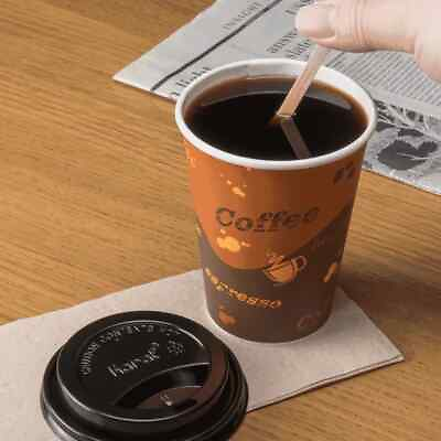 #ad Karat 12oz Paper Hot Cups Coffee Print 90mm1000 ct Hot Coffee Cups C K512 $91.13