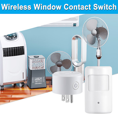 #ad Wireless PIR Motion Sensor Plug Wireless Switch Socket for Light Air conditioner $16.45