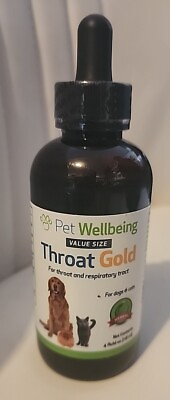 #ad Pet Wellbeing Throat Gold: Natural Throat Respiratory Tract Supplement 4 fl oz $42.95