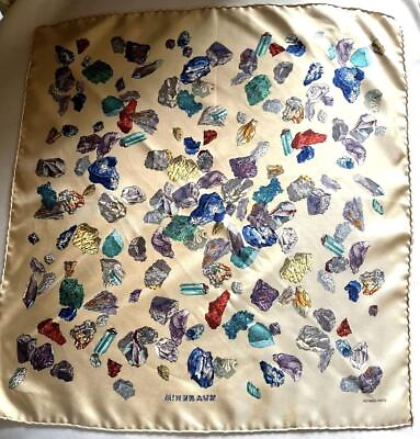 #ad Authentic HERMES Scarf Fashion from Japan MINERAUX Petit Carre Mineral Rare $441.54