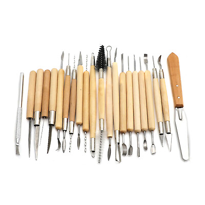#ad NEW 22PCS Pottery Clay Sculpture Sculpting Carving Modelling Ceramic Hobby Tools $15.07