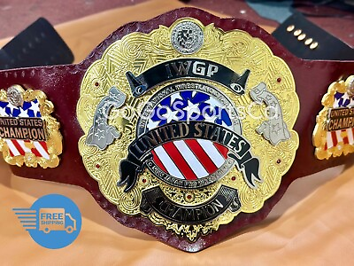 #ad IWGP US World Heavyweight Championship Wrestling Replica Belt Dual Plated 2MM $137.95