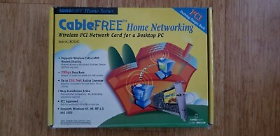 #ad RARE New in open BOX sohoware Wireless PCI Network Card NCF130 Win 95 98 2000 $99.99