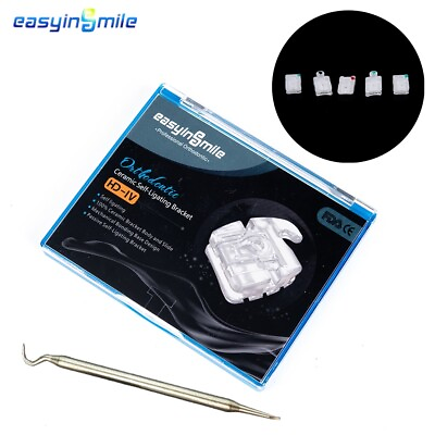 #ad Easyinsmile Orthdontic Dental 1Pc Ceramic Brackets Self ligating Braces ROTH MBT $126.00