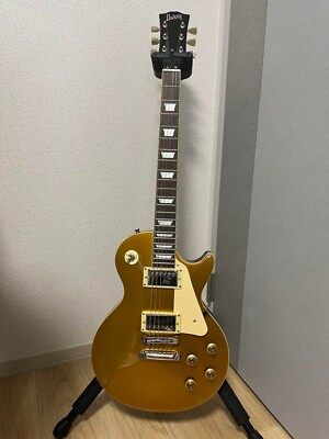 #ad Burny SRLG55 Les Paul Type Electric Guitar Vintage Gold Top Used From Japan $492.99