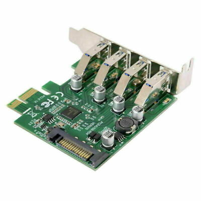 #ad PCI E USB 3.0 HUB 4 Ports PCI Express Expansion Card Adapter Low Profile $16.37