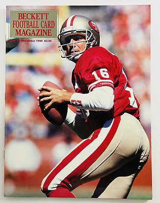 #ad Beckett Football Card Magazine #9 December 1990 Joe Montana NFL 49ers Cover VG $7.49