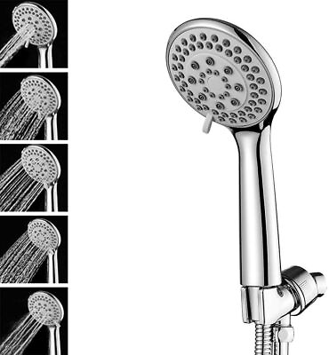 #ad 5 Spray Setting Hand Held Shower Head With High Pressure Spray For Shower USA $7.90