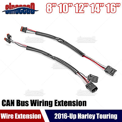 #ad 8 10 12 14 16quot; Can Bus Handlebar Plug amp; Play Wiring Extension For Harley Touring $15.99