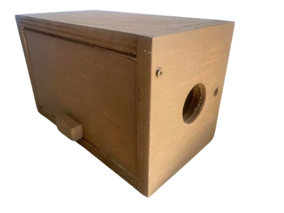 #ad Wood Squirrel House Feeder Outdoor Nesting Box for Habitat Residence Handmade $49.95