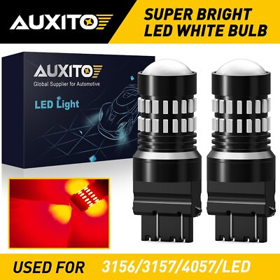 #ad 2X AUXITO 3157 3156 Brake Tail Stop Light Red Flash Strobe Blinking LED Bulb EXD $14.99