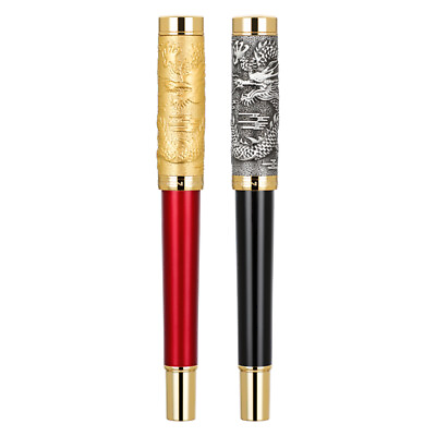 #ad Jinhao 2024 Metal Fountain Pen #6 Heartbeat F Nib Carving Inheritance Dragon Pen $26.40