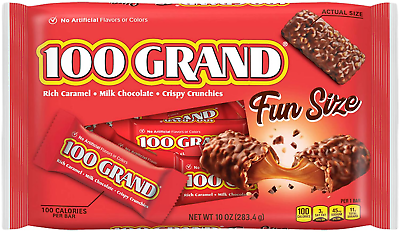 #ad 100 Grand Chocolate Bar Fun Size 11 Ounce $15.30