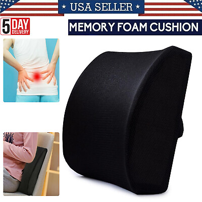 #ad Memory Foam Lumbar Back Support Cushion Waist Pillow Office Car Chair Seat Pad $18.80