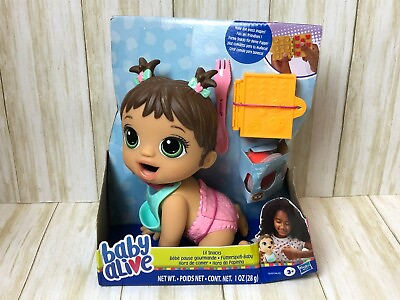 #ad Baby Alive Lil Snacks Doll Eats amp; quot;Poopsquot; 8 inch Brown Hair $28.99