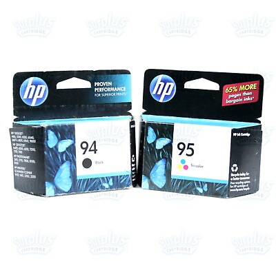#ad 2PK Genuine HP 94 Black amp; HP 95 Color Inks DeskJet 460 6620 Photosmart 7850 8750 $19.99