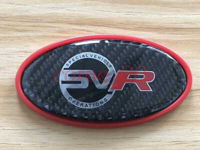 #ad RED SVR Sport Supercharged Tailgate Grille Emblem Oval Badges For Land Rover $29.99