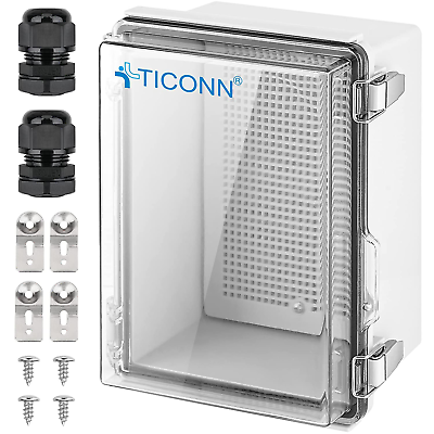 #ad Waterproof Electrical Junction Box IP67 ABS Plastic Enclosure with Hinged Cover $37.08