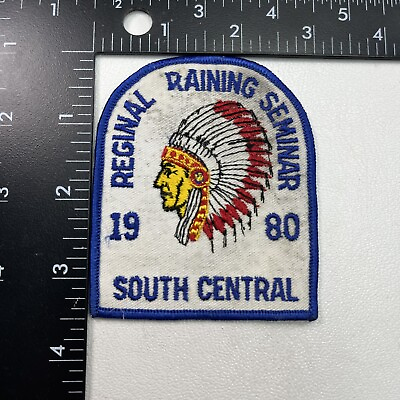 #ad Vtg 1980 AS IS Native American S Central Reg. Train Seminar Boy Scout Patch 75YG $4.98