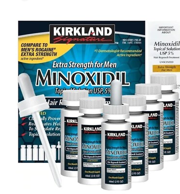 #ad Kirkland Minoxidil 5% Extra Strength Men Hair Growth Solution 6 month supply $28.94