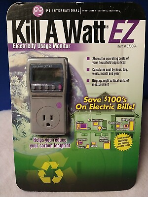 #ad NEW P3 International P4460 Kill A Watt EZ Electricity Usage Monitor SEALED $34.95
