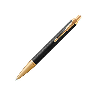 #ad Parker IM Premium Ballpoint Pen in Black Gold Trim NEW in Box $49.95
