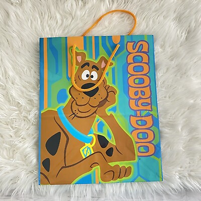 #ad Scooby Doo and Shaggy Green Colorful Shopping Gift Bag w handles Hallmark $8.98