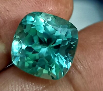 #ad 5 Ct NATURAL Ceylon Green Blue Sapphire CERTIFIED Loose Cushion Cut Gemstone $19.89