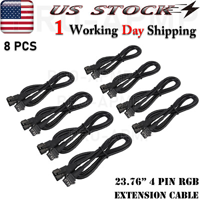 #ad #ad 8PCS 2FT 4Pin Extension Wire Connector For RGB LED Strip Glow Rock Lights $14.99