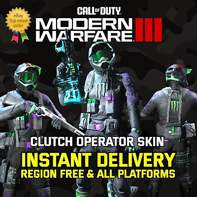 #ad ⚡️ INSTANT ⚡️Call of Duty Modern Warfare 3 CLUTCH SKIN MonsterEnergy COD MW3 $0.99