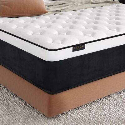 #ad 10quot;12quot;14quot; Twin Full Queen King Size Mattress Hybrid Foam Pocket Coils Bed In Box $270.84