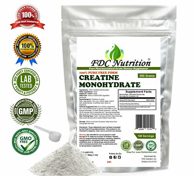 #ad FDC Creatine Monohydrate 500g Micronized Creatine Mono Pure Powder 100Serving $17.99