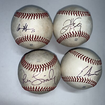 #ad Official Midwest League Baseball Game Used Signed Lot Of 4 Balls $17.50