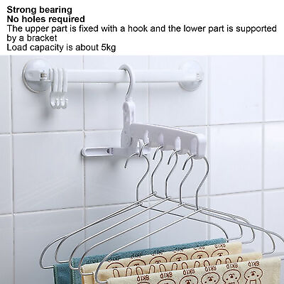 #ad 5 Hole Folding Clothes Hanger Portable Household Travel Drying Rack Clothes AOS $12.12