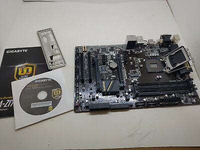 #ad Gigabyte Motherboard GA Z170 HD3P As Is For Parts Bent Pins $99.99