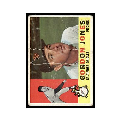#ad 1960 Topps Baseball Card Damaged Gordon Jones Orioles #98 $3.80