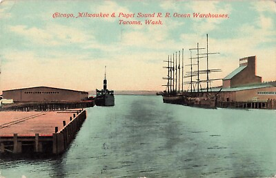 #ad #ad Chicago Milwaukee Puget Sound Railroad Ocean Warehouses Tacoma Washington 1913 $14.95