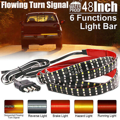 #ad LED Truck Tailgate Light Bar Strip Tail Dynamic Signal Brake Reverse 48inch Lamp $19.99